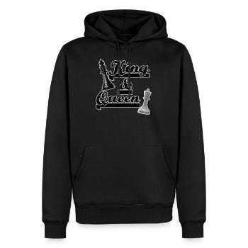 King Queen Partnerlook - Männer Premium Bio Hoodie - Schwarz - Vorne - Nico (187cm)