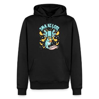 Süßes & lustiges Snaxolotl Entzückendes Naschen Axolotl - Männer Premium Bio Hoodie - Schwarz - Vorne - Nico (187cm)