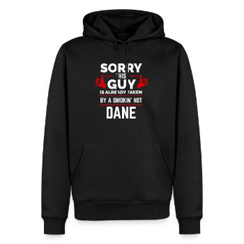 Désolé Guy déjà pris par Danois danois chaud Danemark - Sweat à capuche Premium bio Homme - noir - Devant - Nico (187cm)