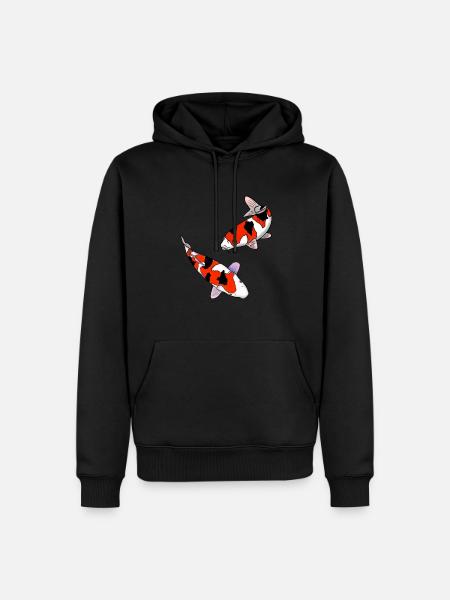Koi-Karpfen - Männer Premium Bio Hoodie - Schwarz