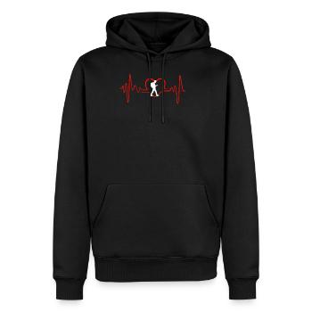 I Love Geocaching - Sweat à capuche Premium bio Homme - noir - Devant - Nico (187cm)