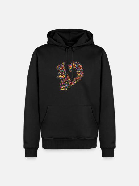 Eichhörnchen - Männer Premium Bio Hoodie - Schwarz