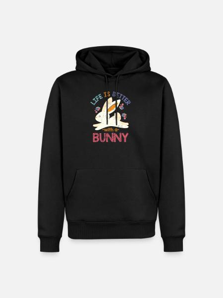 Bunny children rabbit - Men’s Premium Organic Hoodie - black