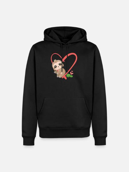 Sloth love zoo - Men’s Premium Organic Hoodie - black