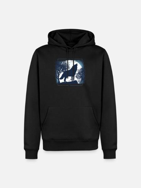Wolf pack of animals - Men’s Premium Organic Hoodie - black