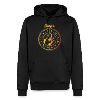 Scorpion Scorpion Zodiac Zodiac Horoscope Star - Sweat à capuche Premium bio Homme - noir - Devant - Nico (187cm)