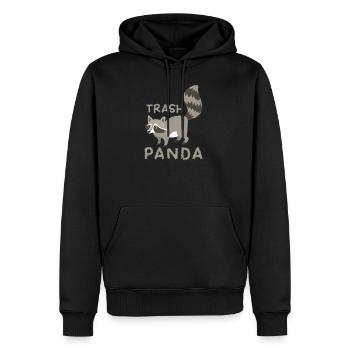 Waschbär - Männer Premium Bio Hoodie - Schwarz - Vorne - Nico (187cm)