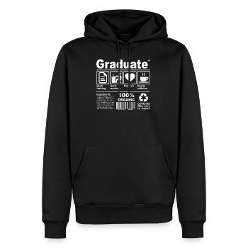 Diplômé - Sweat à capuche Premium bio Homme - noir - Devant - Nico (187cm)