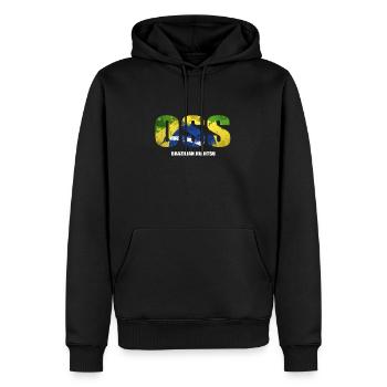 OSS ! Brazillian Jiu Jitsu - Sweat à capuche Premium bio Homme - noir - Devant - Nico (187cm)