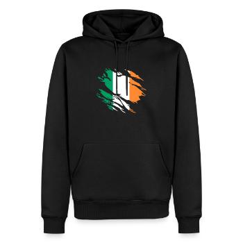 Irland Flagge - Männer Premium Bio Hoodie - Schwarz - Vorne - Nico (187cm)