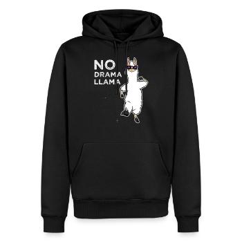 No Drama Llama Alpaca Llama Jogging Gift - Sweat à capuche Premium bio Homme - noir - Devant - Nico (187cm)
