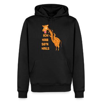 Ich hab so´n Hals Choleriker Giraffe Geschenk - Männer Premium Bio Hoodie - Schwarz - Vorne - Nico (187cm)