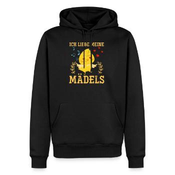 Huhn Dorfkind Landei - Männer Premium Bio Hoodie - Schwarz - Vorne - Nico (187cm)