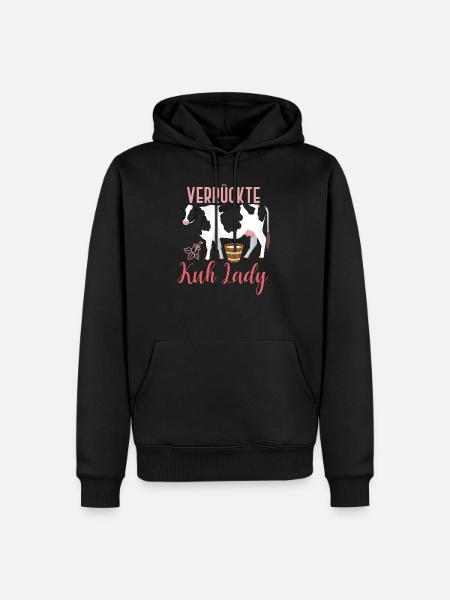 Kuh Kuhglock - Männer Premium Bio Hoodie - Schwarz