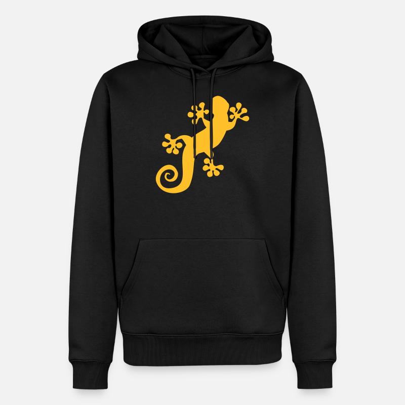 2020 08 06 Gecko - Männer Premium Bio Hoodie - Schwarz