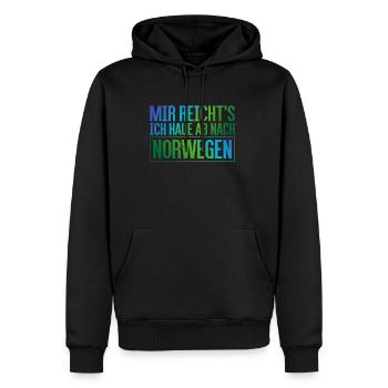 Norwegen - Männer Premium Bio Hoodie - Schwarz - Vorne - Nico (187cm)