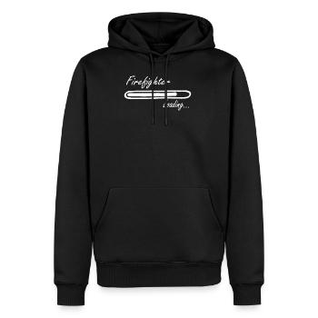 Chemise de chargement de pompier - Sweat à capuche Premium bio Homme - noir - Devant - Nico (187cm)