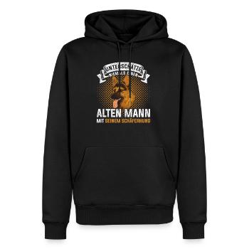 Deutscher Schäferhund Tierliebhaber - Männer Premium Bio Hoodie - Schwarz - Vorne - Nico (187cm)