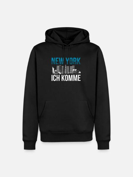 New York - Männer Premium Bio Hoodie - Schwarz