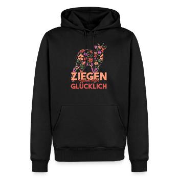 Ziege Landwirtschaft - Männer Premium Bio Hoodie - Schwarz - Vorne - Nico (187cm)