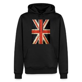 Union Jack British Flag - Men’s Premium Organic Hoodie - black - Front - Nico (187cm)