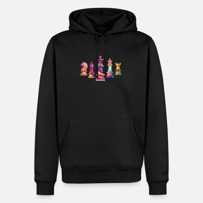 Tournoi d'échecs d'échecs - Sweat à capuche Premium bio Homme - noir