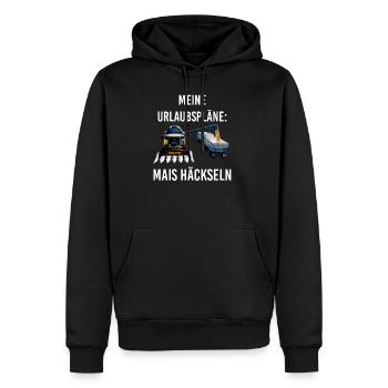 Meine Urlaubspläne Mais Häckseln Maishäcksler - Männer Premium Bio Hoodie - Schwarz - Vorne - Nico (187cm)