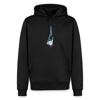 Escalade alpinisme escalade libre escalade - Sweat à capuche Premium bio Homme - noir - Devant - Nico (187cm)
