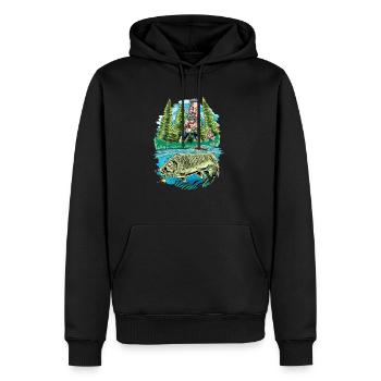 Angeln Karpfen Karpfenangeln Schuppenkarpfen - Männer Premium Bio Hoodie - Schwarz - Vorne - Nico (187cm)