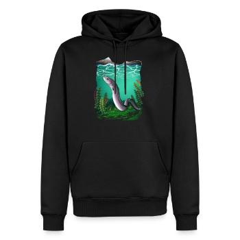 Aal fischen angeln Fischer Angler Sportfischer - Männer Premium Bio Hoodie - Schwarz - Vorne - Nico (187cm)