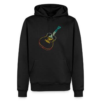 Gitarre Geschenk - Männer Premium Bio Hoodie - Schwarz - Vorne - Nico (187cm)