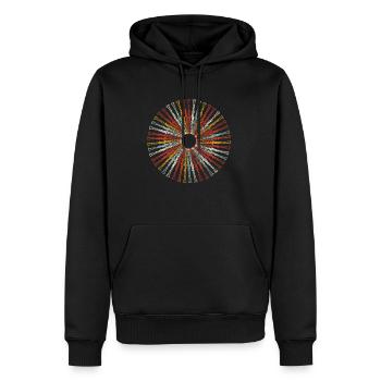 clarinette - Sweat à capuche Premium bio Homme - noir - Devant - Nico (187cm)