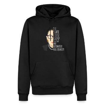 Ruth Bader Ginsburg L'État contrôlant une femme - Sweat à capuche Premium bio Homme - noir - Devant - Nico (187cm)