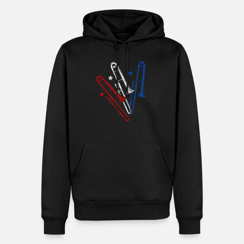 Trombone - Sweat à capuche Premium bio Homme - noir