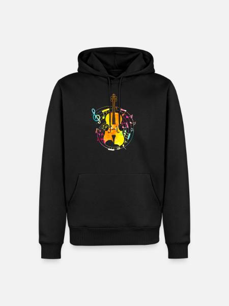 Violine Musiker Musik - Männer Premium Bio Hoodie - Schwarz