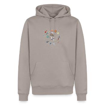 Raccoon bandit children - Men’s Premium Organic Hoodie - taupe - Front - Nico (187cm)