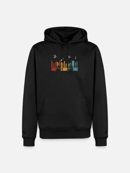 Piano pianist - Men’s Premium Organic Hoodie - black
