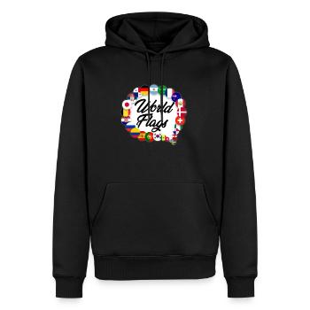 Drapeaux des pays Patrimoine national Ve patriotique - Sweat à capuche Premium bio Homme - noir - Devant - Nico (187cm)