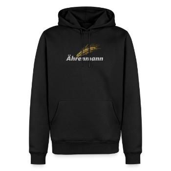 Ährenmann | Landwirt, Bauer, Lohner - Männer Premium Bio Hoodie - Schwarz - Vorne - Nico (187cm)
