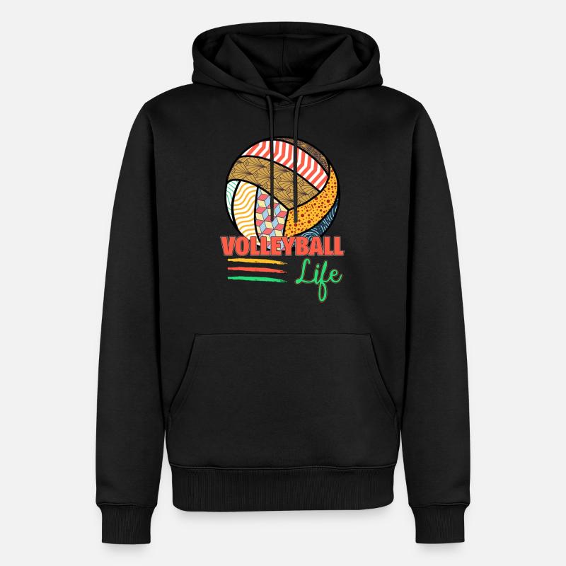 Volleyball Vie - Sweat à capuche Premium bio Homme - noir