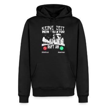 Traktor fahren Landwirtschaft Landwirt Bauer - Männer Premium Bio Hoodie - Schwarz - Vorne - Nico (187cm)