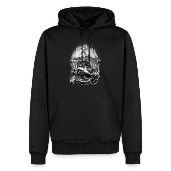Perch Sea perch Perch Egli Fishing Fish - Men’s Premium Organic Hoodie - black - Front - Nico (187cm)