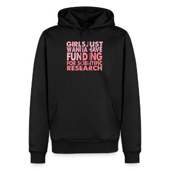 Les filles veulent juste avoir un financement pour la science - Sweat à capuche Premium bio Homme - noir - Devant - Nico (187cm)