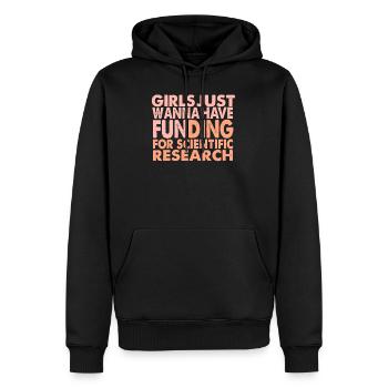 Les filles veulent juste avoir un financement pour la science - Sweat à capuche Premium bio Homme - noir - Devant - Nico (187cm)