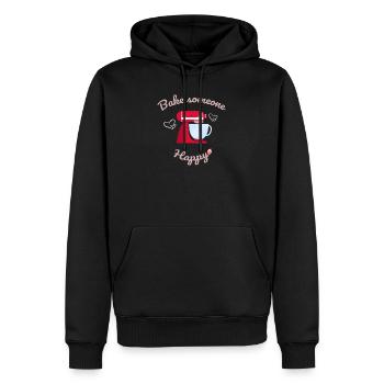 Bake Someone Happy Hobby Baker Gift - Men’s Premium Organic Hoodie - black - Front - Nico (187cm)