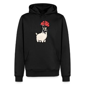 Black Forest Alpaka Tradition Bollenhut Freiburg - Men’s Premium Organic Hoodie - black - Front - Nico (187cm)
