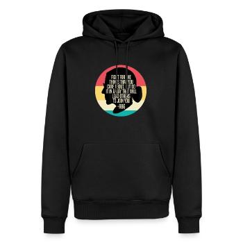 RBG Féminisme féminin notoire Ruth Bader Ginsbu - Sweat à capuche Premium bio Homme - noir - Devant - Nico (187cm)