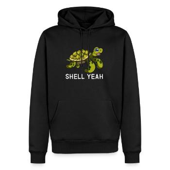 Tortue protection de l'environnement animal - Sweat à capuche Premium bio Homme - noir - Devant - Nico (187cm)