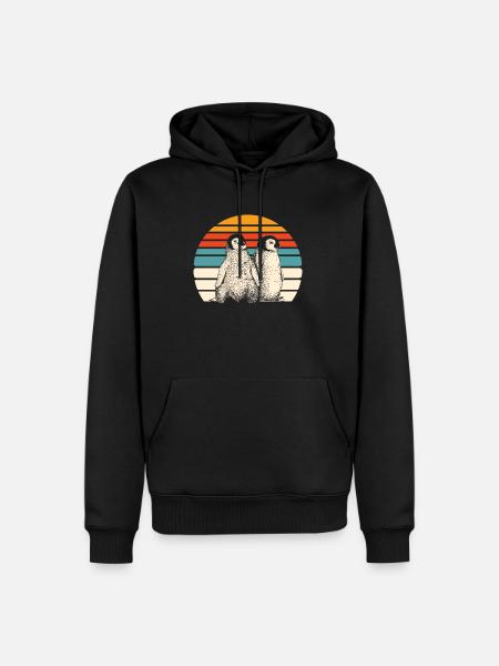Penguin snow - Men’s Premium Organic Hoodie - black