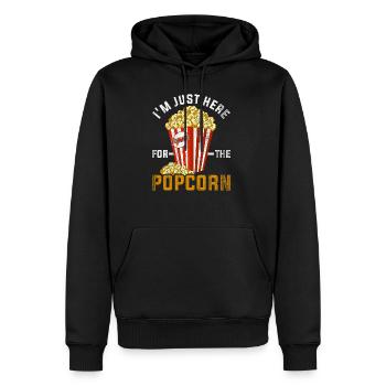 Bonbons de maïs soufflé - Sweat à capuche Premium bio Homme - noir - Devant - Nico (187cm)